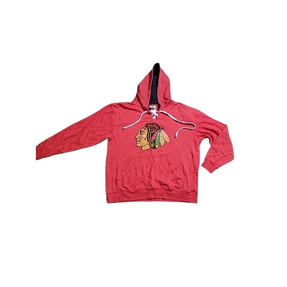 Vintage Womens Embroidered NHL Chicago Blackhawks Hoodies Size Large BD